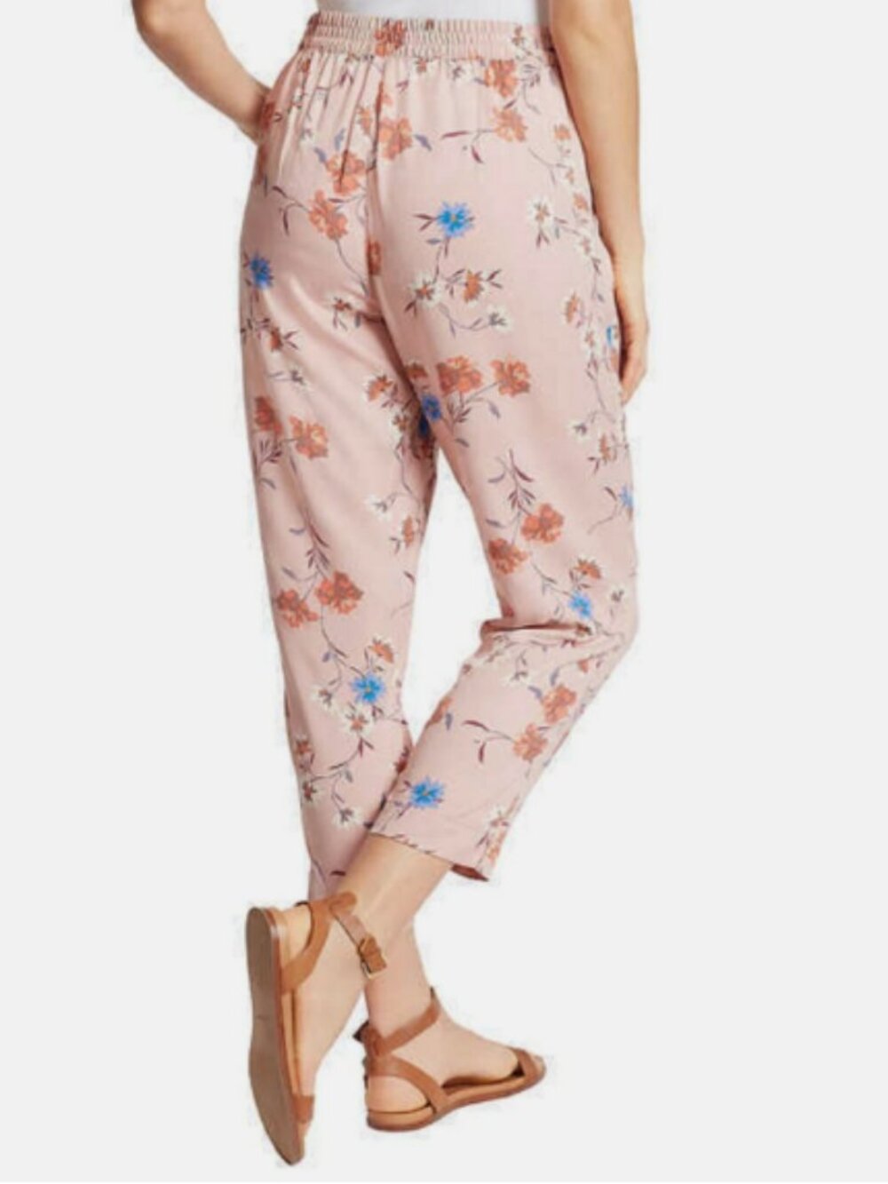 Jessica Simpson Ladies' Soft Printed Cadie Pant, PINK FLORAL, XL 26" - Picture 2 of 3
